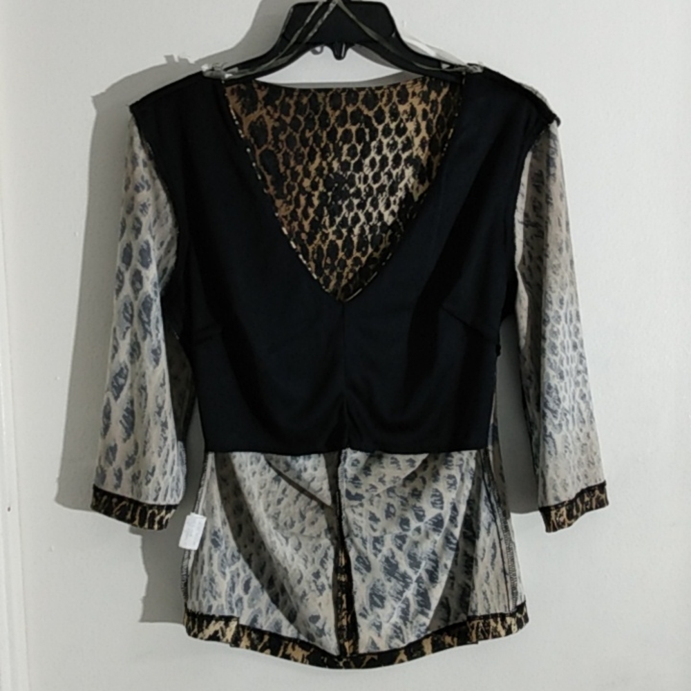 Ladies Connected Apparel Black/Gold Top Size Small - Picture 4 of 6